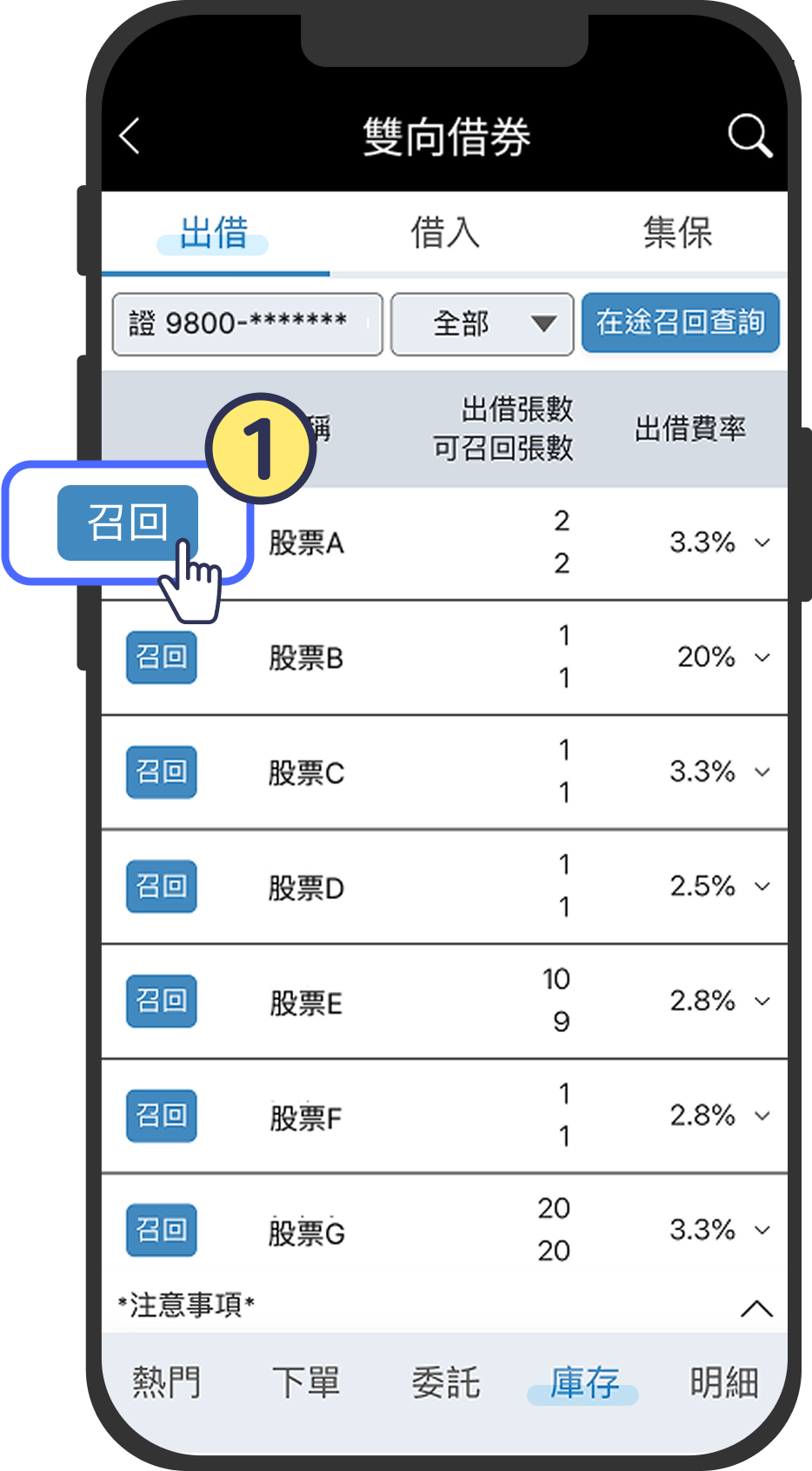出借股票