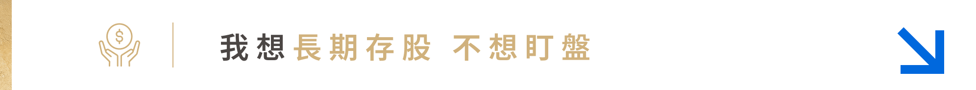 我想長期存股 不想盯盤