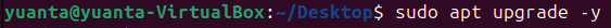 開啟命令列 -> sudo apt update -> 輸入密碼