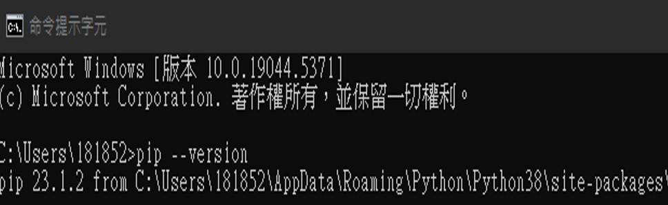 確認 pip 版本